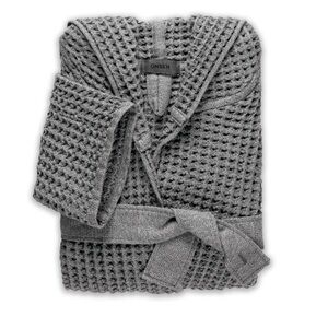 Onsen Gray Men's Waffle Robe